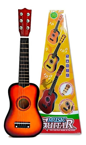 Guitarra Ukelele Juguete Para Niños Madera Hasta 4 Años 