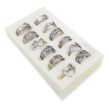 Pack 12 Anillos Acero Quirurgico 316l Formitas Caladas Por Mayor