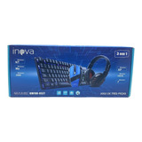 5 Kit Gamer Inova Teclado Fone Mouse 7 Botões Iluminação