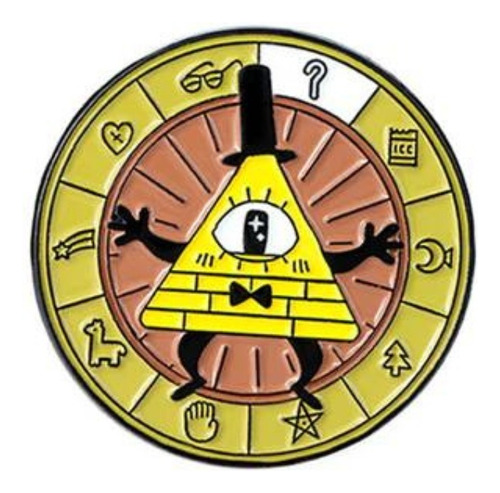 Pin Broche Metálico Bill Cipher Gravity Falls Caricaturas