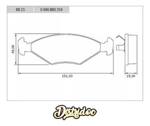 Pastillas Freno Delanteras Bosch Fiat Duna / Uno Fire 1.3 8v Foto 3