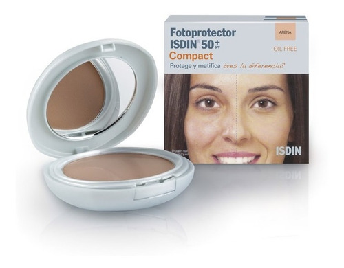 Isdin Fotoprotector 50+ Fps Oil Free Compacto 2 Tonos X 10gr