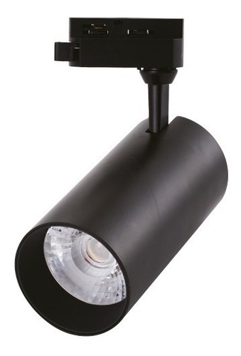 Lámpara Spot Liso Led Negro 20w 6500k Para Riel