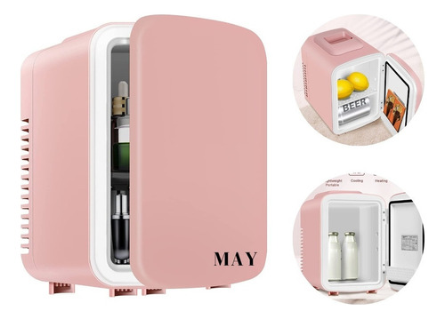 Mini Refrigerador Para Cosméticos, Casa Y Coche Color Rosa
