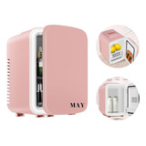 Mini Refrigerador Para Cosméticos, Casa Y Coche Color Rosa