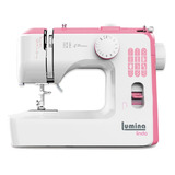 Máquina De Coser Recta Lumina Linda Portable Rosa 220v