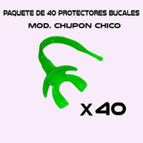 Paquete 40 Protectores Bucales Chupon Chico Colores Surtidos