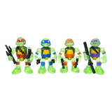 4 Figuras Juguetes Tortugas Ninja 