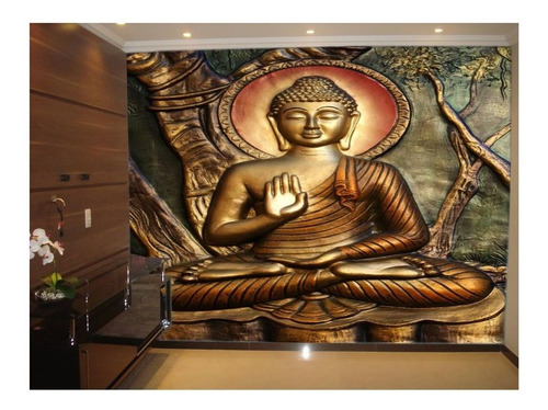 Adesivo De Parede Religioso Buda Budismo 3d 6m² Rl62