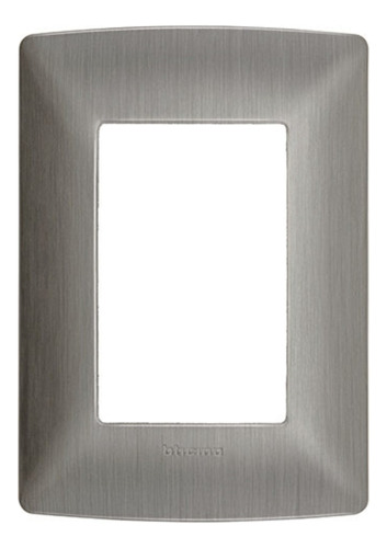 Placa De Aluminio Con Chasis Color Acero 3 Módulos Bticino