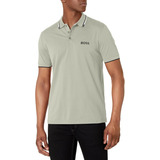 Camisa Hugo Boss Polo Elástico De Algodón Paddy Gris 504691