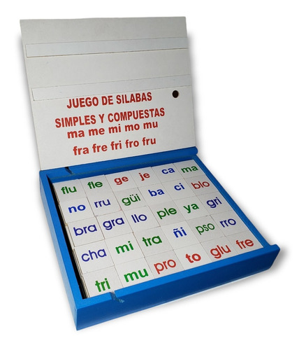 Juego De Sílabas Silabario Móvil Didáctico Educativo Madera