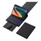 Capa+teclado Iluminado+mouse Para Galaxy Tab S9 Fe+ 12.4 Ç