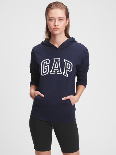 Mujer Poleron Gap Logo Clasico Sin Cierre Azul Marino