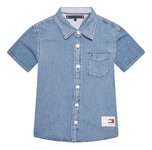 Camisa De Mezclilla De Niño Tommy Hilfiger 7433 Denim 15p