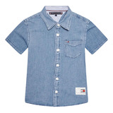 Camisa De Mezclilla De Niño Tommy Hilfiger 7433 Denim 15p