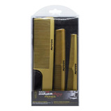 Kit 3 Peines Profesional Barberology - Babylisspro Dorado