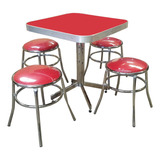 Juego Mesa-4sillas 70cm M.a Bar Launge Cafeteria Negocios Ho