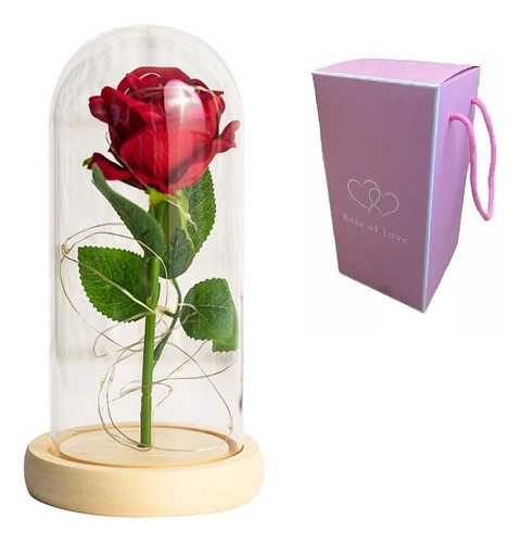 Rosa Eterna Rosas Eternas Preservada Led San Valentin