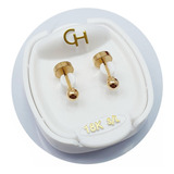 Aros Abridores De Oro 18k Modelo Bolitas Aritos Bebe N°2 A6c