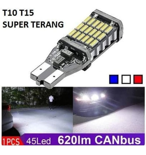 T15 Led T10 Jumbo Reversero Interior Canbus Blanco 10 Piezas