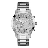 Reloj Para Hombre Guess Atlas W0668g7 Color Plata