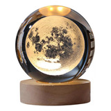 Lámpara De Noche 3d Crystal Ball Moon