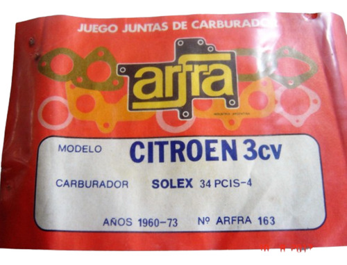 Juego Juntas Carburador Solex 34 Pcis-4 Citroen 3 Cv 60/73