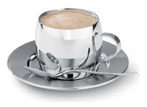 Taza Acero Inox. Tramontina Té/capuccino/café Con Leche 