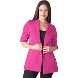 Saco Formal Blazer Mujer Rosa Stfashion 79304633