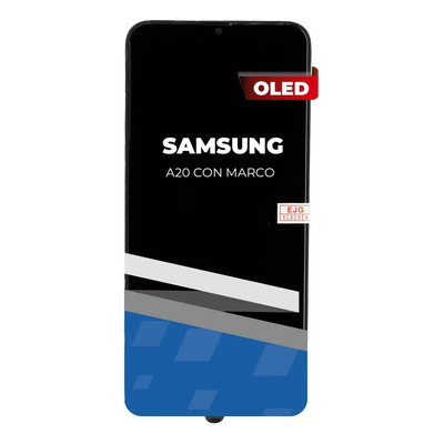 Pantalla Para Samsung A20 Con Marco Negro Oled | Envío gratis