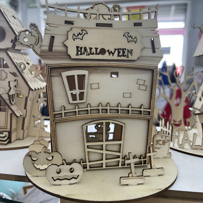 Adorno De Halloween Rompecabezas. Mdf