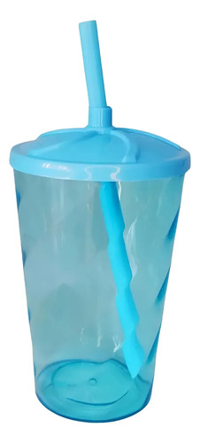 Kit 25 Copos Twister 300ml Liso Tampa Canudo Atacado Varejo
