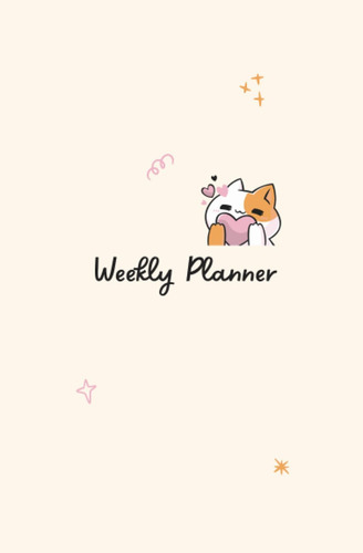 Libro:  Green Pink Soft Pastel Cats Weekly Planner: Undated