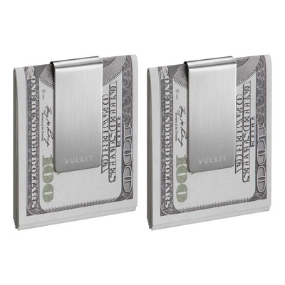 Money Clips Vulkit - Soporte Para Billetes (acero Inoxidable | Meses sin interés