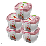 15 Potes Para Mantimentos Marmitas Plásticas Vasilhas 800ml