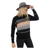 Polera Mujer Bremer Grueso Abrigado Sweater Combinado 