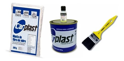 Kit Reparo Resina Adesivo Laminacao + Fibra De Vidro +pincel