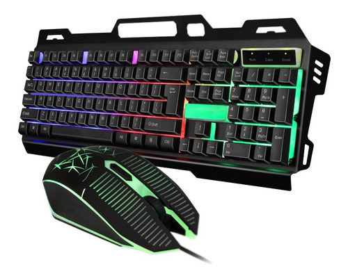 Teclado Mouse Gamer Retroiluminado Metalico Cmk 198 