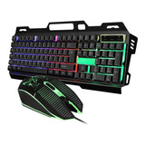 Teclado Mouse Gamer Retroiluminado Metalico Cmk 198 