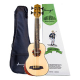 Ukulele Bajo Electroacústico Ukebass Funda Afinador Y Más Color Sin Trastes Decorado