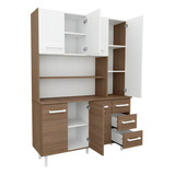 Aparador Cocina 1,20 Mueble Carvalho Mezzo Combinado 10223 Color 10223 - Carvalho Mezzo Fr Combinado