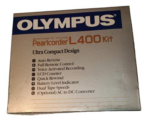 Olympus Pearlcorder L400 Kit Mini Gravador Fita Uso Coleção 