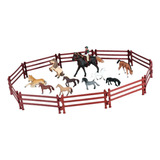 #(5.17) 23 Piezas Diy Fence Farm Toy Set Realistic Steed