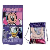 Toalla Minnie Y Daisy Algodon Con Bolso 140x70 Cm Disney 100