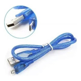 10 X Cabo Micro Usb 30cm Azul Arduino Leonardo Yún Micro Due