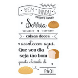 Adesivo Parede Frase Bem Vindo Padaria Pão Mercearia Pp11