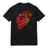 Remera Pearl Jam Flaming Skull