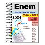 Livro Enem 2024: Apostila De Provas Anteriores 2018 A 2023 Com Gabaritos E Redação