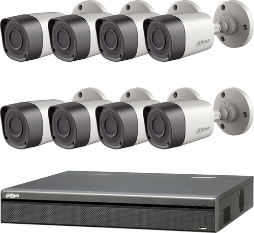 Kit Seguridad Dahua Full Hd Dvr 16 + 8 Camaras 2mp 1080p Exterior Infrarrojas + Ip Visualiza X Celular P2p Cctv